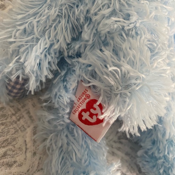 🐰 RETIRED TY ATTIC TREASURE BLUE BUNNY “BURROWS”. MWMT! DATED 2000! 10.5”. - Picture 7 of 7